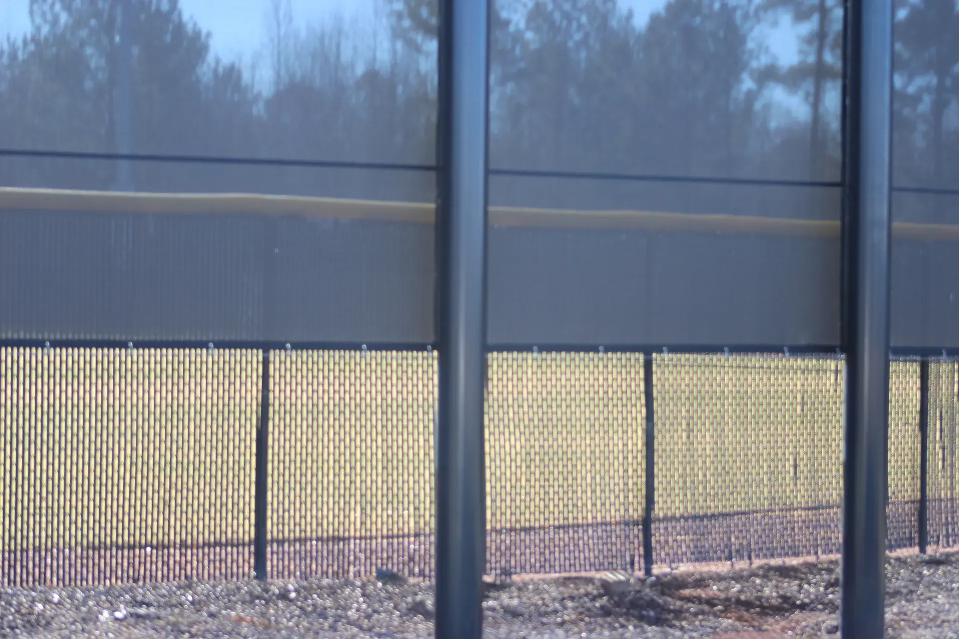 Batters eye installation detail 3 — custom baseball backdrop